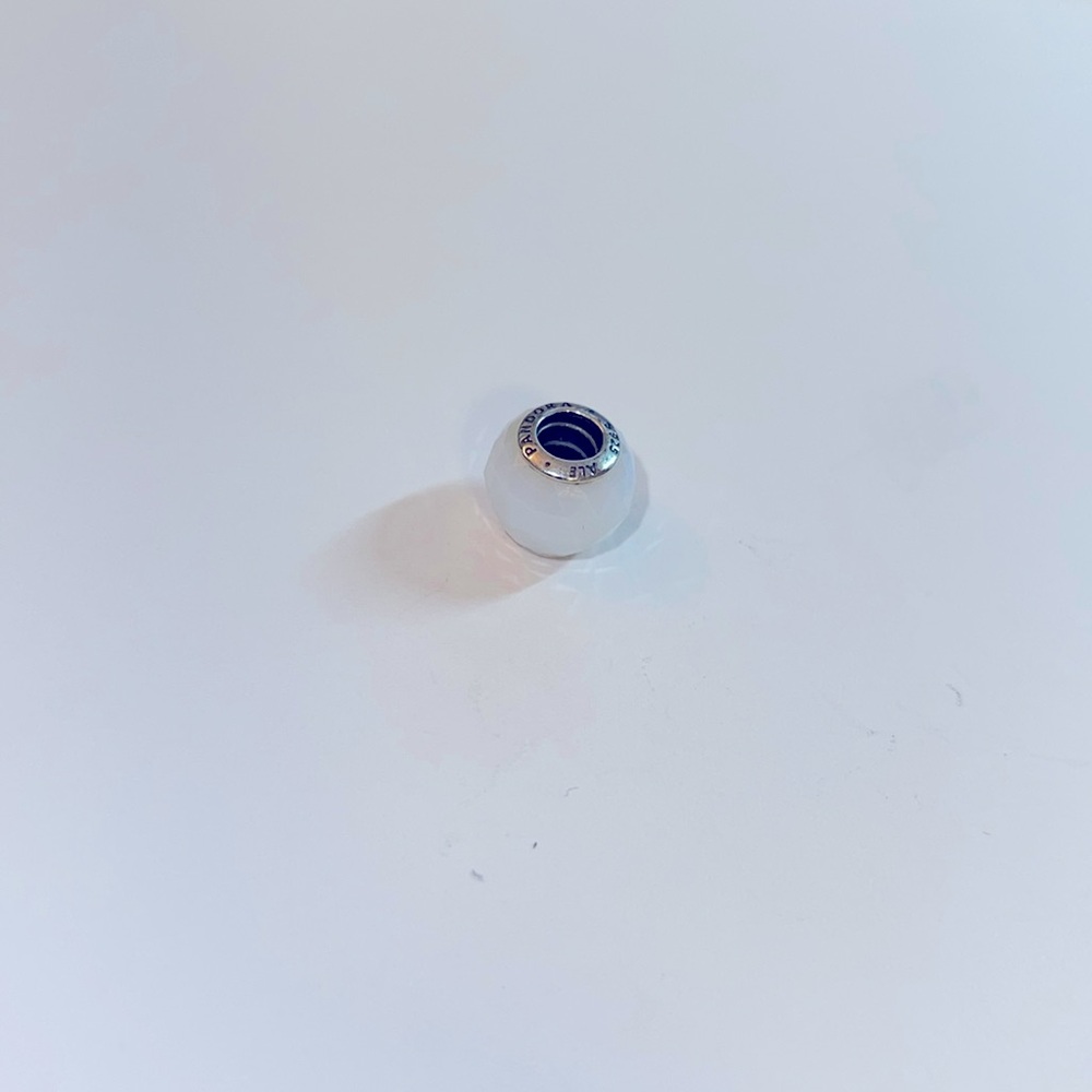 Pandora Opalescent Geometric Facets Sterling Silver Charm Retired